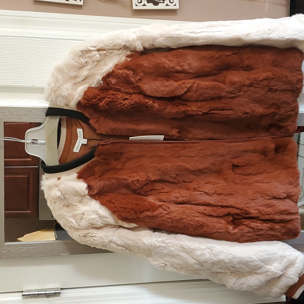Heartloom bomber fur coat